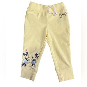 GAP Kids Light Yellow Minnie and Mickey Leggings